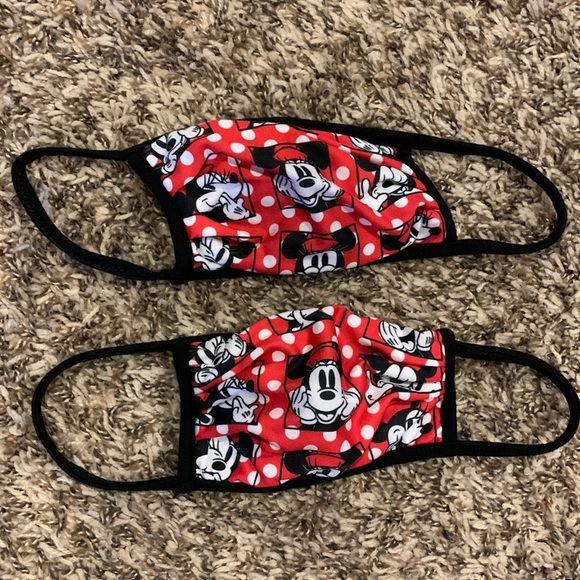 Disney Accessories - Two Cloth Minnie Mouse Face Masks